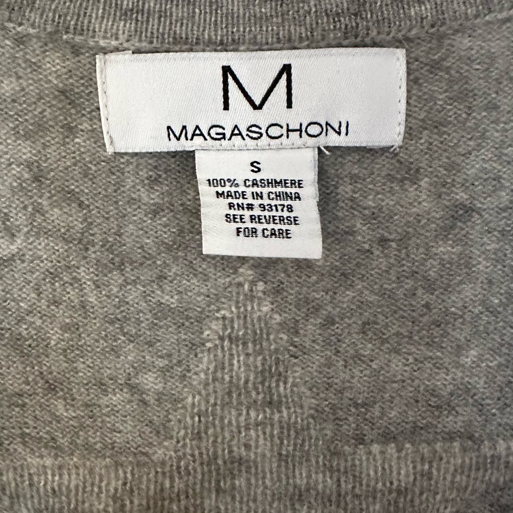 Magaschoni Cashmere Star Cardigan Long Open Front Duster Small - Picture 11 of 15